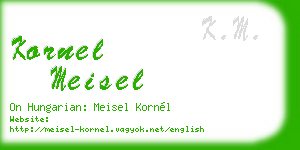 kornel meisel business card
